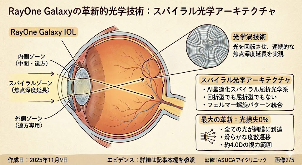 RayOne Galaxyの革新的光学技術：スパイラル光学アーキテクチャとは？