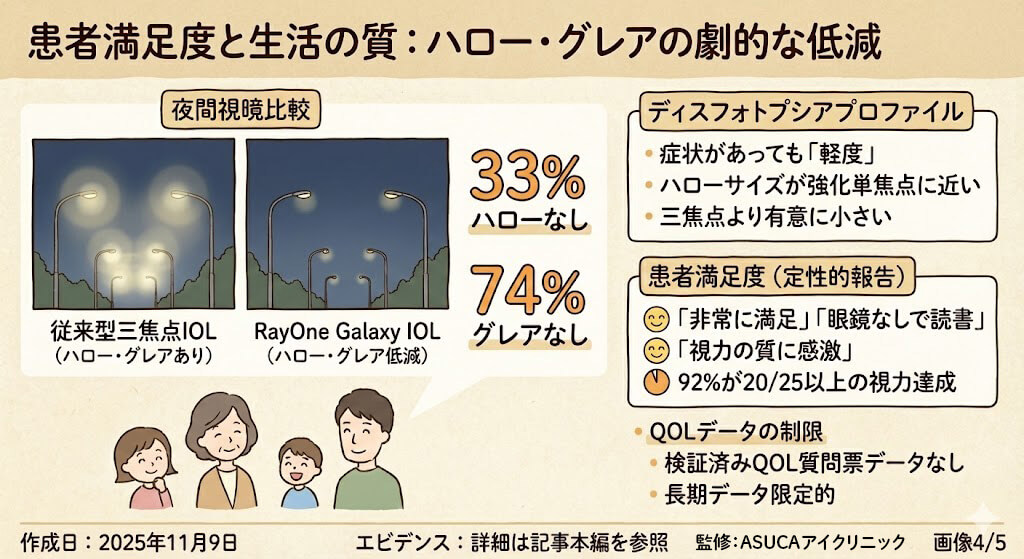 RayOne Galaxyの患者満足度と生活の質：ハロー・グレアの劇的な低減