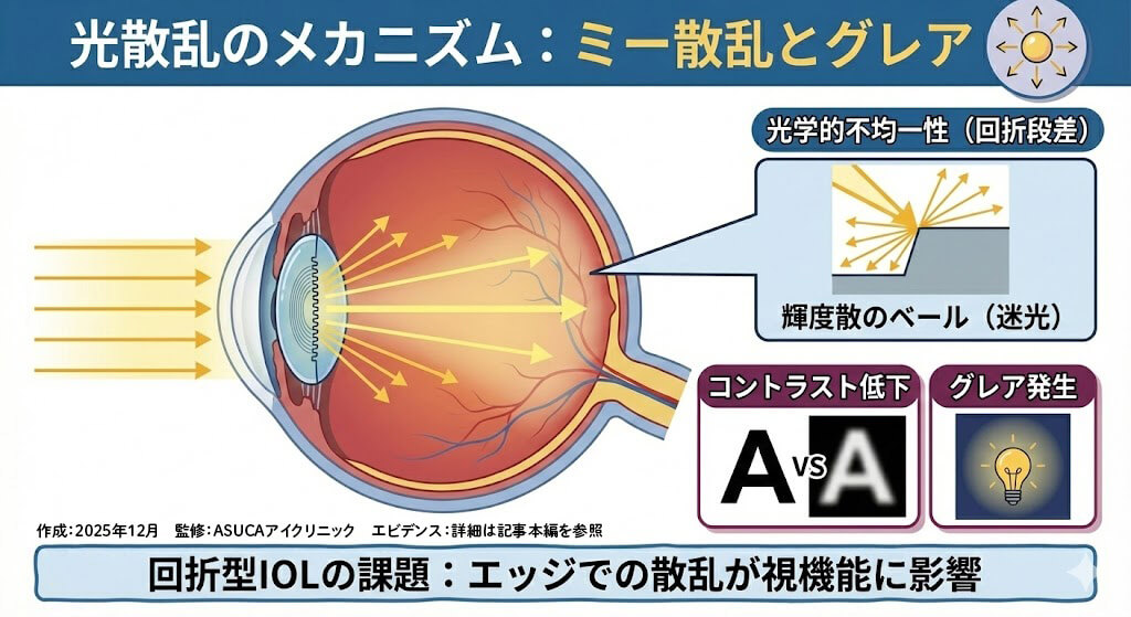 Clareon PanOptix Pro光散乱のメカニズム:ミー散乱とグレア