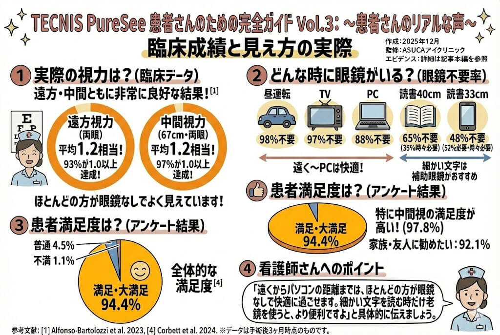 TECNIS PureSeeについて：臨床成績と見え方の実際