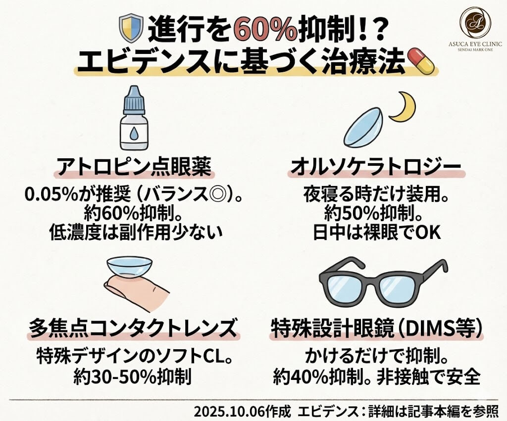 近視の進行を60％抑制？！エビデンスに基づく治療法