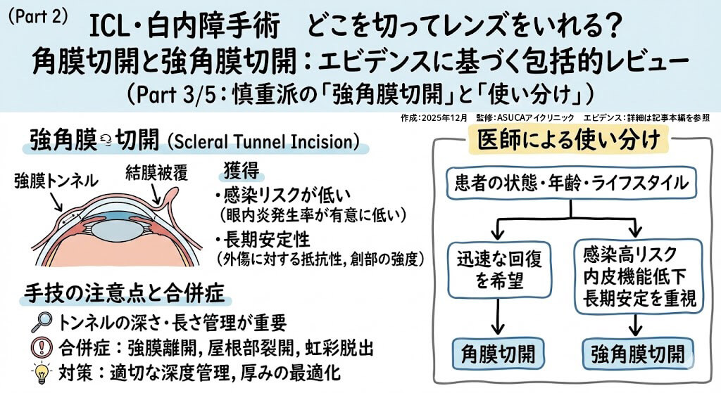 ICL・白内障手術の慎重派の「強角膜切開」と使い分け