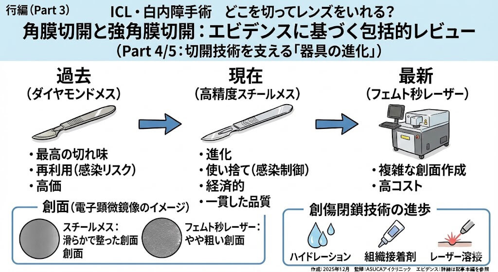 ICL・白内障手術　切開技術を支える器具の進化