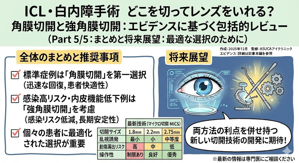 ICL・白内障手術のまとめと将来展望：最適な選択の為に