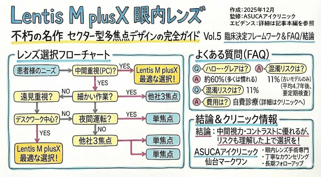 Lentis M plusXについて:臨床決定フレームワーク&FAQ/結論